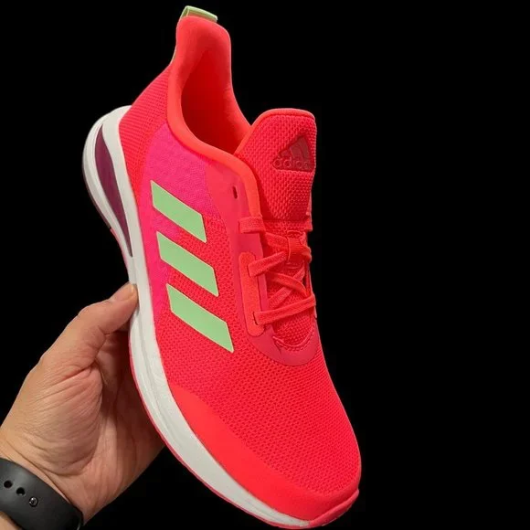 Adidas Fortarum Big Girls Sneaker Size 5.5 Bright Pink Lightweight & Comfortable - Picture 2 of 16